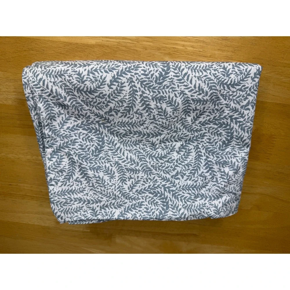 Target Queen Pillowcase Set x2 100% Organic Cotton Blue Floral Leaf Print